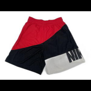 Nike Mens Athletic Shorts Size L Red Black White Dri Fit 8” Training
